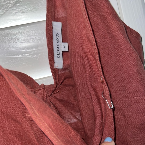 Olivaceous Rustic Ruffle Romper (Size: Medium) - Picture 5 of 8